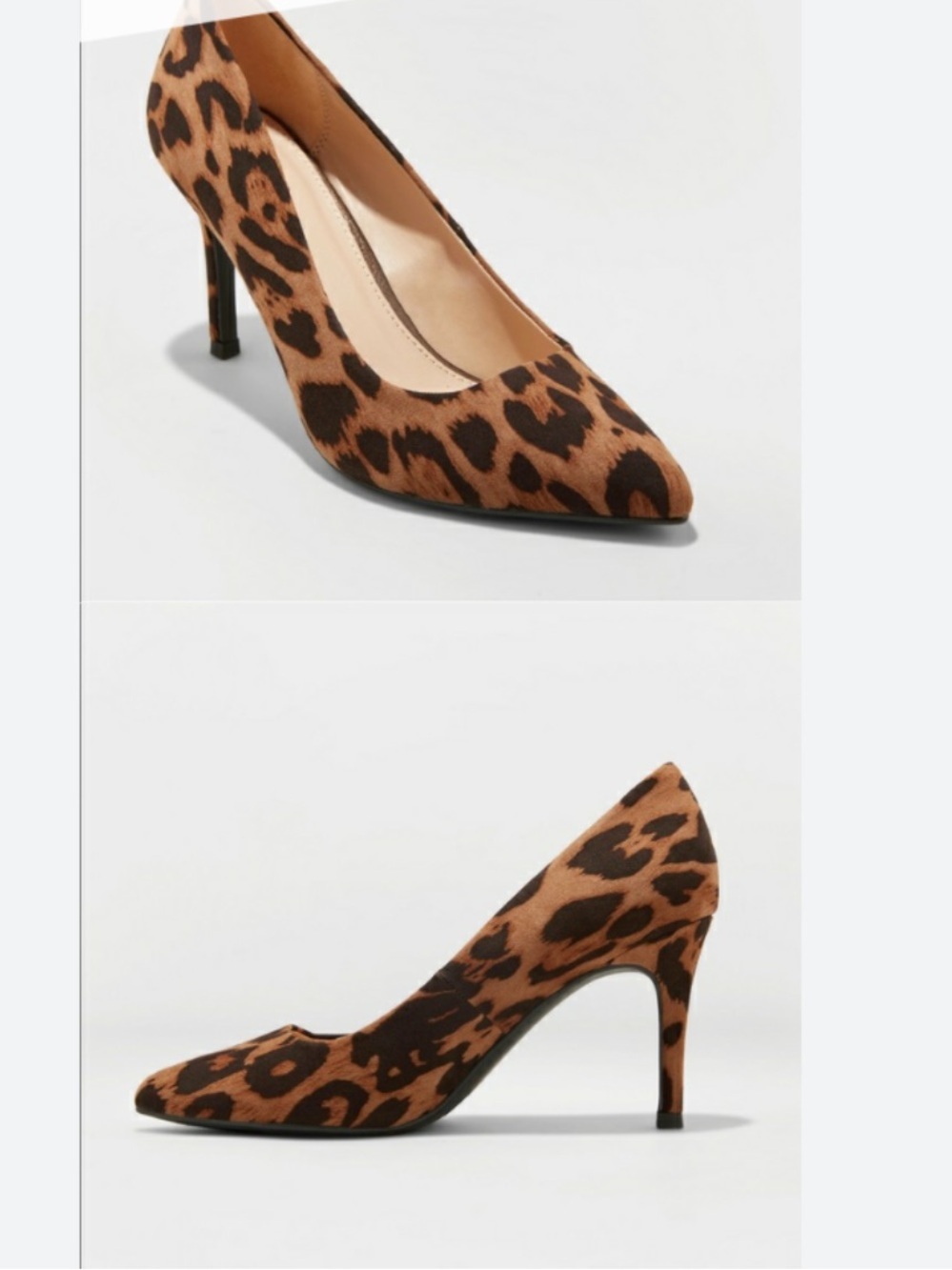 Target Leopard Print Pointed Toe Pumps - Brown & Black size 9